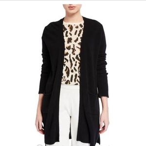 ATM Anthony Thomas Melillo Black Open-Front Long Cardigan